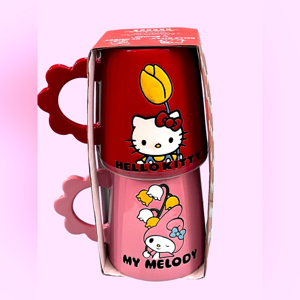Sanrio Hello Kitty and My Melody Red Mug